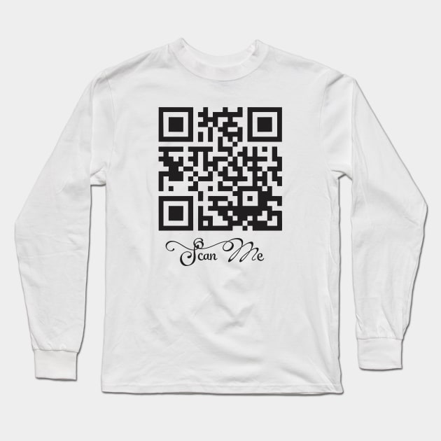 QR code Long Sleeve T-Shirt by Qasim